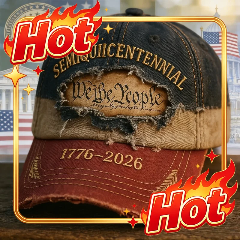 Custom Hats 3D Digital Print 1776-2026 USA 250th Anniversary Dad Hat, Vintage Style Fashion Curved Brim Baseball Cap For Adults