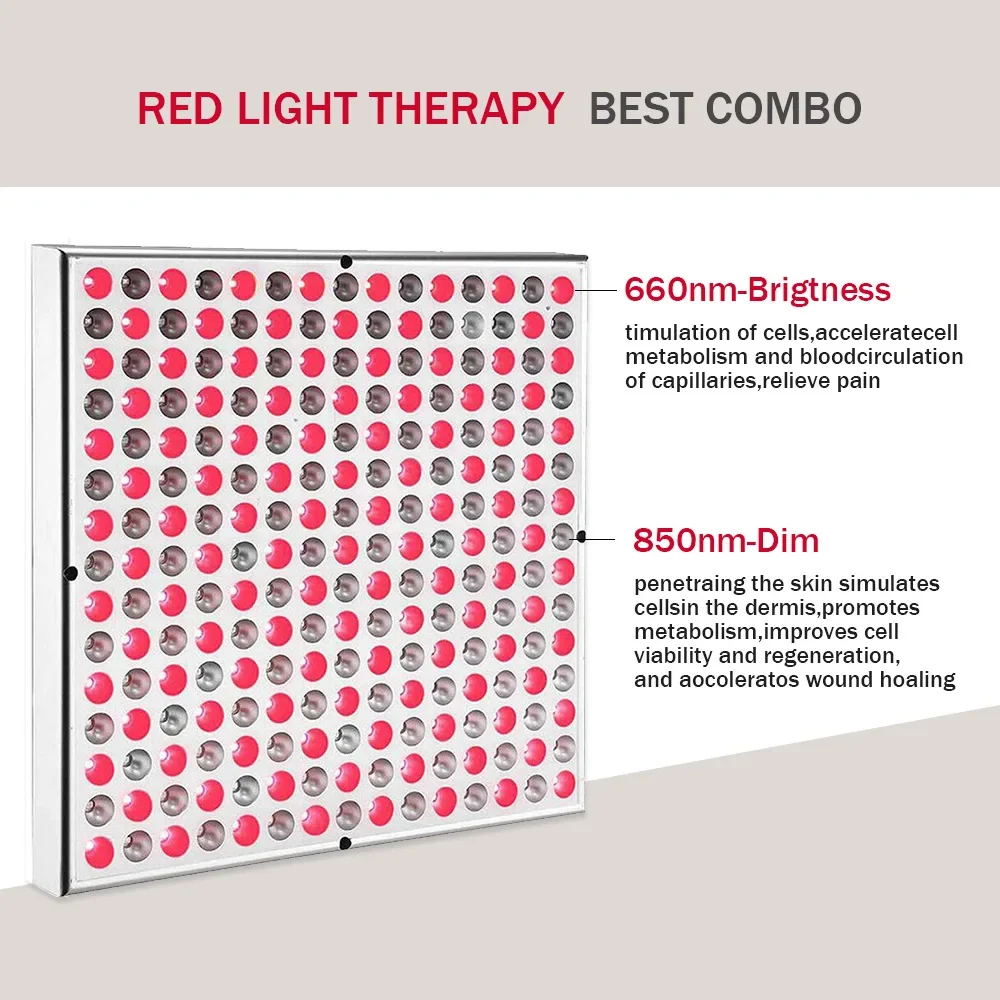 Red Light Therapy,Red 660nm Near Infrared 850nm Combo Far Infrared Physiotherapy Heat Lamp For Home Beauty,Pain Relief of Muscle