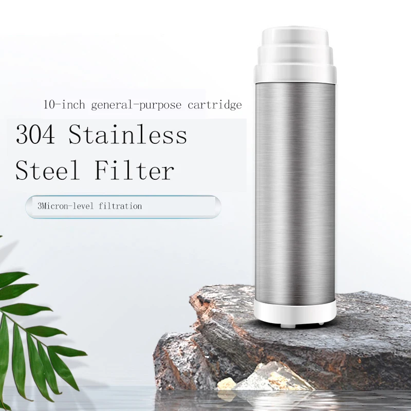 10 인치 304 스테인레스 스틸 메쉬 한외 여과막 카트리지 세척 가능 워터 필터 교체 역삼 투