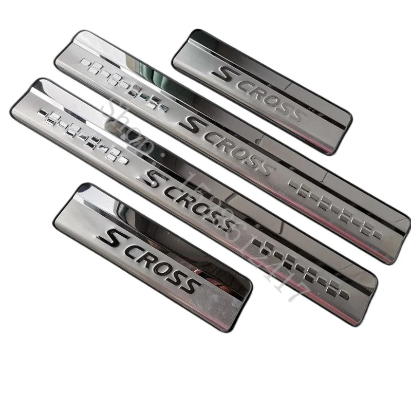 For Suzuki S-Cross S Cross 2014 2015~2018 stainless Door sill scuff plates thresholds protector car Accessories Welcome Pedal