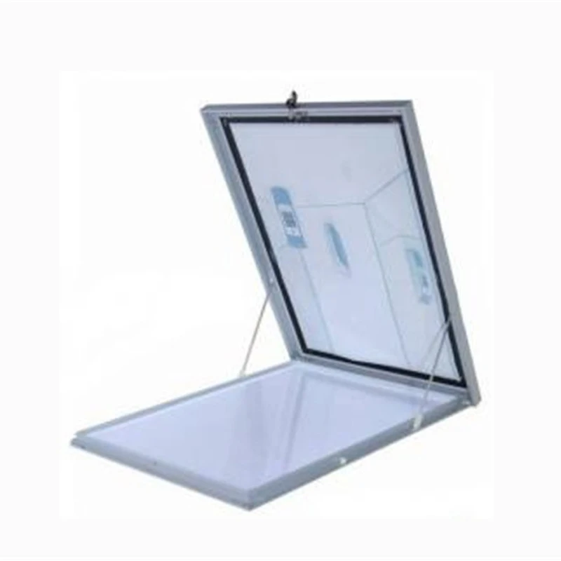 22x28 inch Outdoor Waterproof LED Light Box with Lock – Advertising Illuminated Poster Case for Wall Mount, , Silver Finish