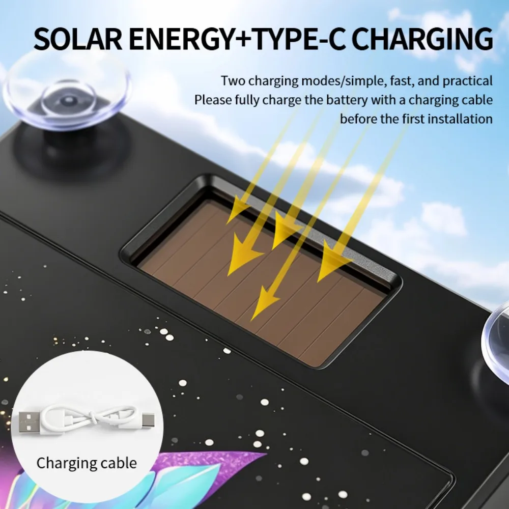 New Popular Devil's Eye Solar Charging Dynamic LED Light Multi-mode Warning Decorative Light Without Wiring