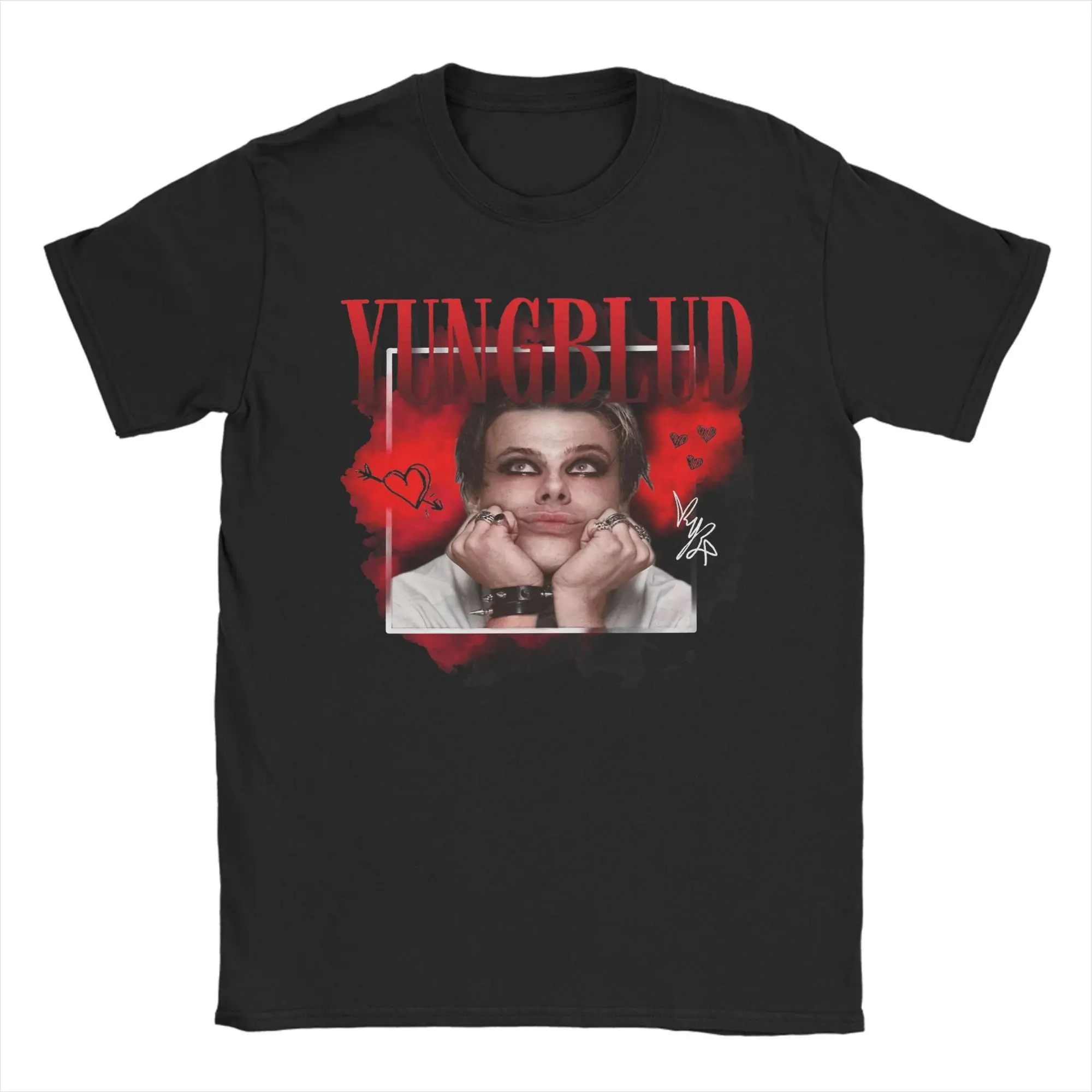 

Новое поступление, футболка в стиле ретро YUNGBLUD 90-х годов для унисекс The World Tour 2025, футболка из 100% хлопка, топы с короткими рукавами