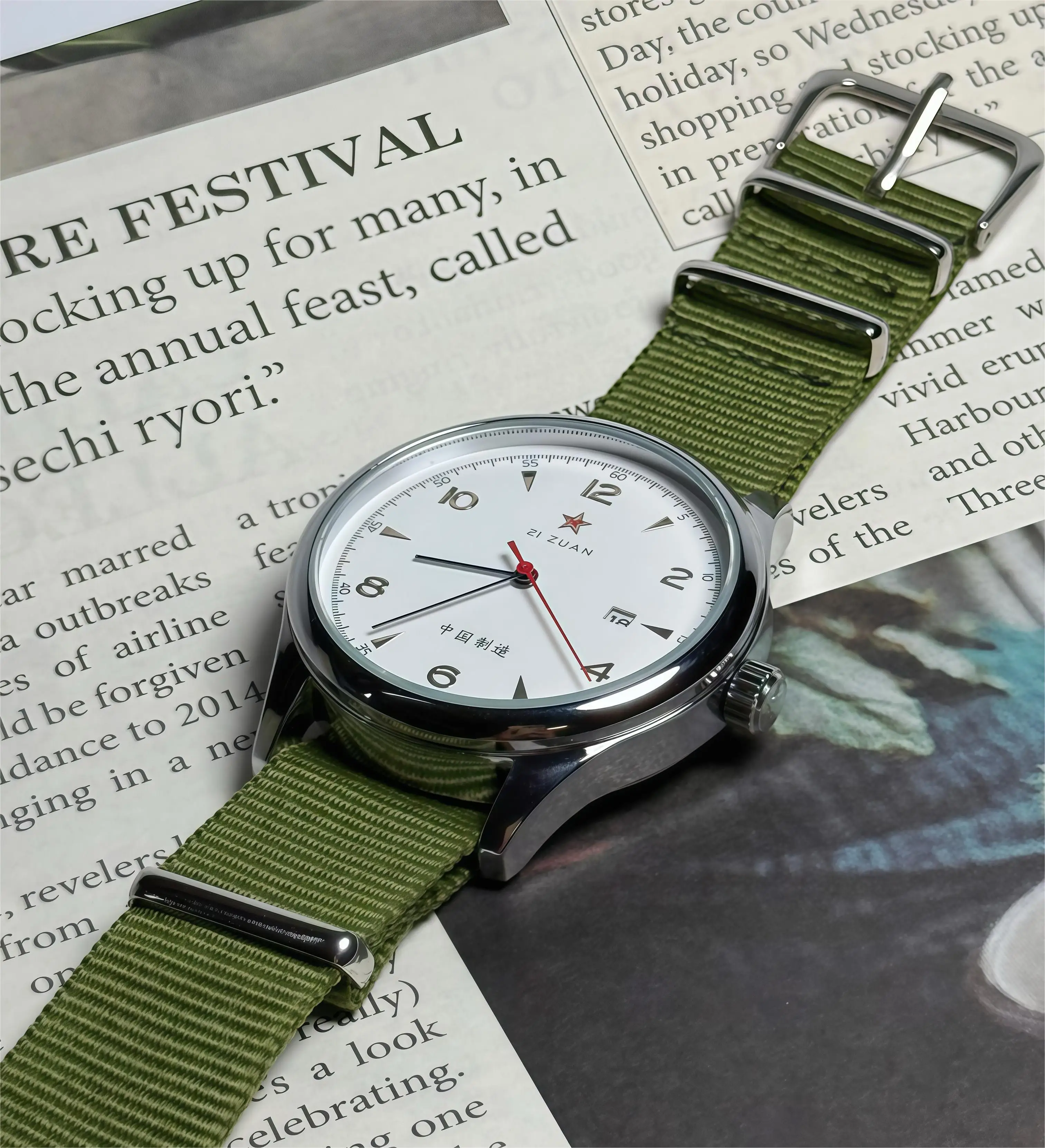 New 1963 Men's Pilot Watch 41mm Retro Gold Classic Sweep Second Stainless Steel Leather Strap Sport Fashion Men's Watch