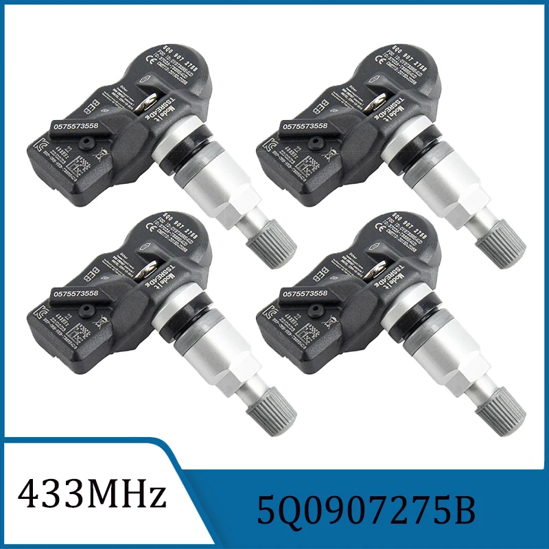

1/2/4pcs 5Q0907275B Tire Pressure Sensor For 2009-2019 Volkswagen Golf Crafter Jetta Beetle VW Passat Tiguan Touareg 433MHz TPMS
