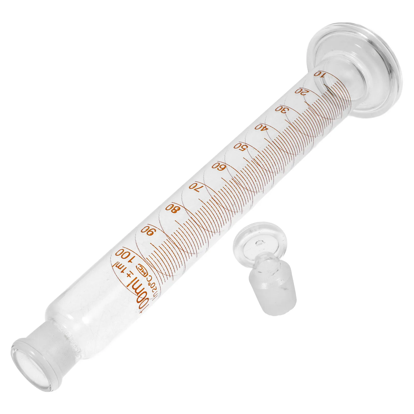 

1Pcs Experiment Glass Graduated Measuring Cylinder with Plug Stable Wide Base Precise Scale for Laboratory Test