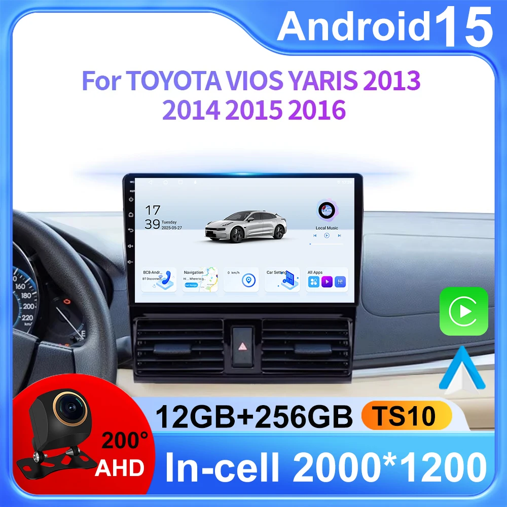 

Car Radio Android 15 Carplay Auto For Toyota Vios Yaris 2013 2014 2015 2016 Multimedia Video Player GPS Navigation 2din Stereo