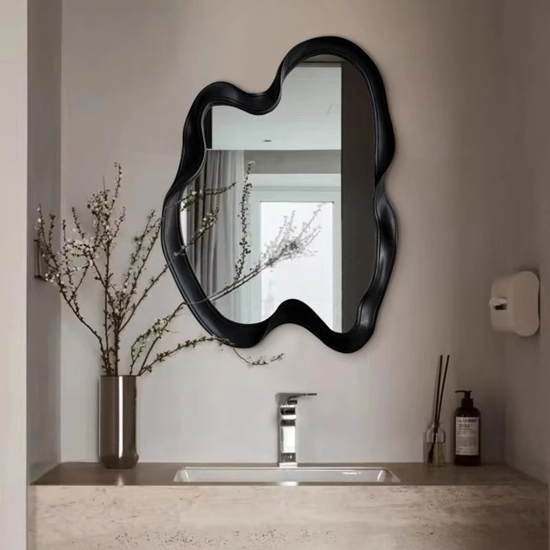 Irregular Vanity Mirror Living Room Luxury Bathroom Bedroom Mirror Wall Makeup Girl Espejos Adhesivos Para Pared Bedroom Decor