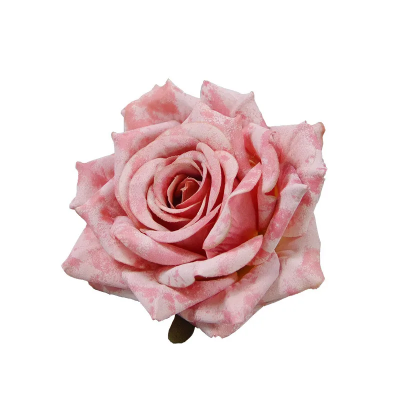 50pcs 10CM 9Color Artificial Silk Rose Flower Head Vintage Oil Painting For DIY Decorative Party Decoration Wedding Wall Bouquet