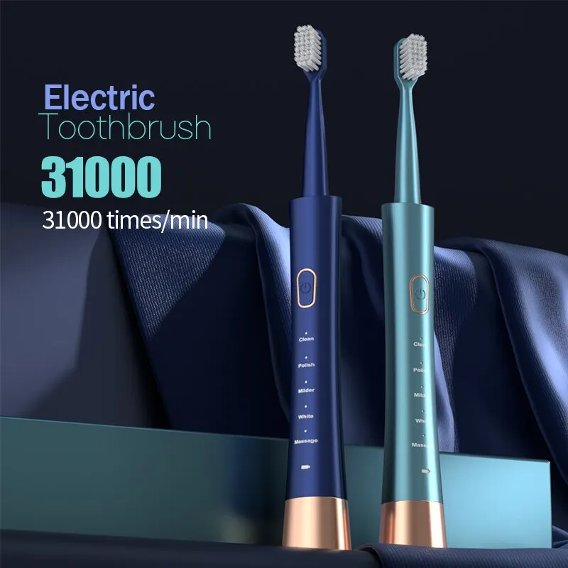 

Jianpai Adult Male and Female Electric Toothbrush Hollow Cup Motor Type-c Charging 5-gear Mode Sonic Electric Toothbrush