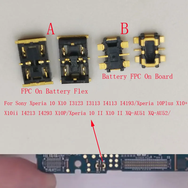 2-10Pcs Inner Battery Flex FPC Connector Plug Board For Sony Xperia 10 Plus X10 II I3123 I3113 10Plus I4213 I4293 X10P XQ-AU51