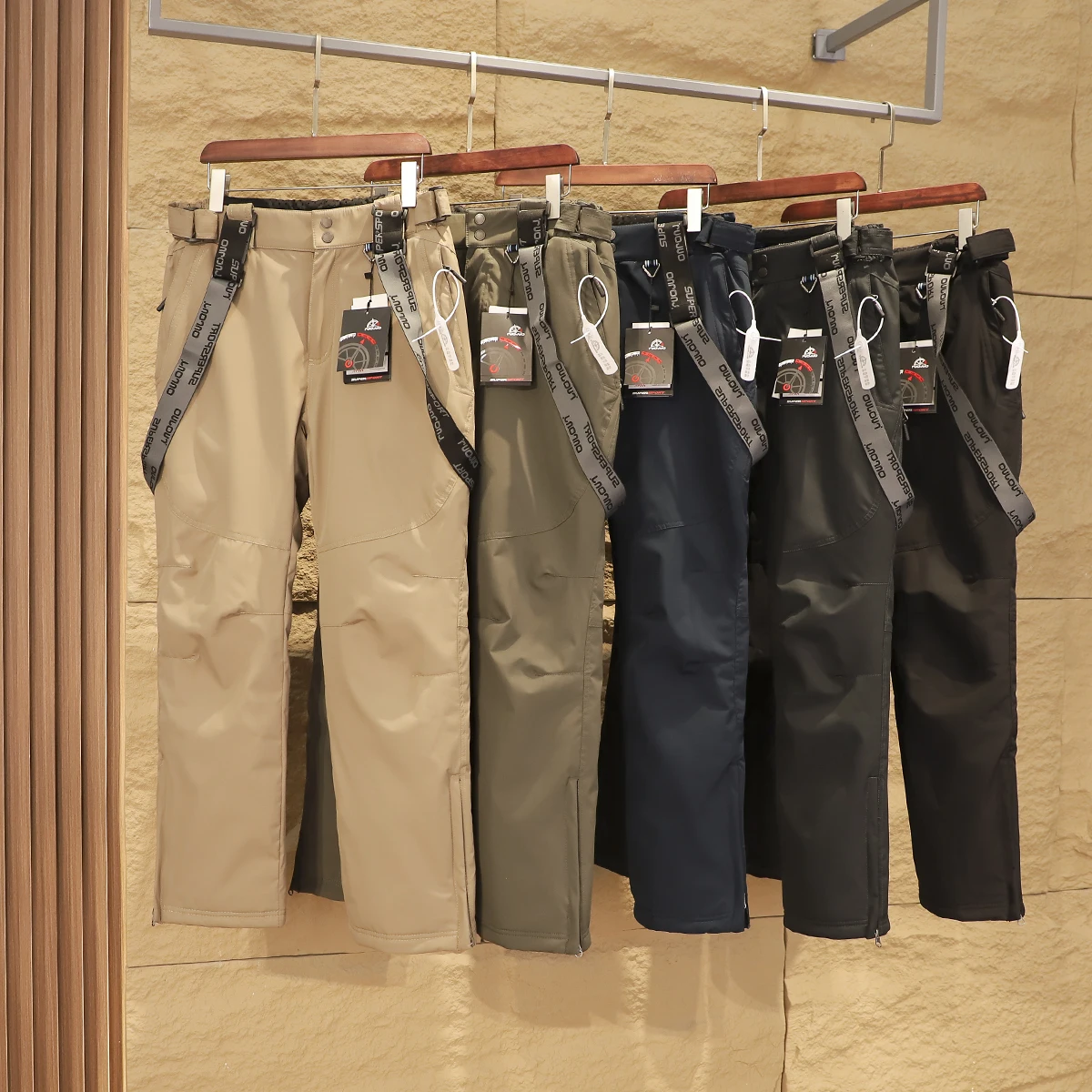 

Thiened Outdoor Men's Casual Cotton Ski Pants Breathable Anti-Wind And Snow High-End Autumn Winter Leisure Faion Ci Sle