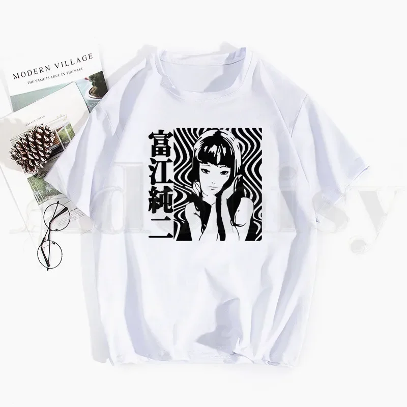 Japan Manga Junji Ito Tomie Shintaro Kago T Shirts Spring Tops Tees Men Women Short Sleeve Casual T Shirt Streetwear Funny