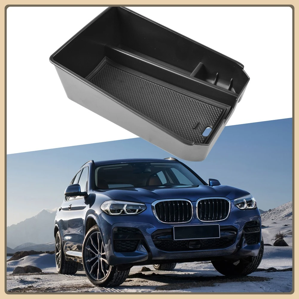 Para bmw x3 g01 2018-2024 x4 g02 2019-2024 caixa de armazenamento de apoio de braço do carro console central recipiente organizador bandeja acessórios interiores