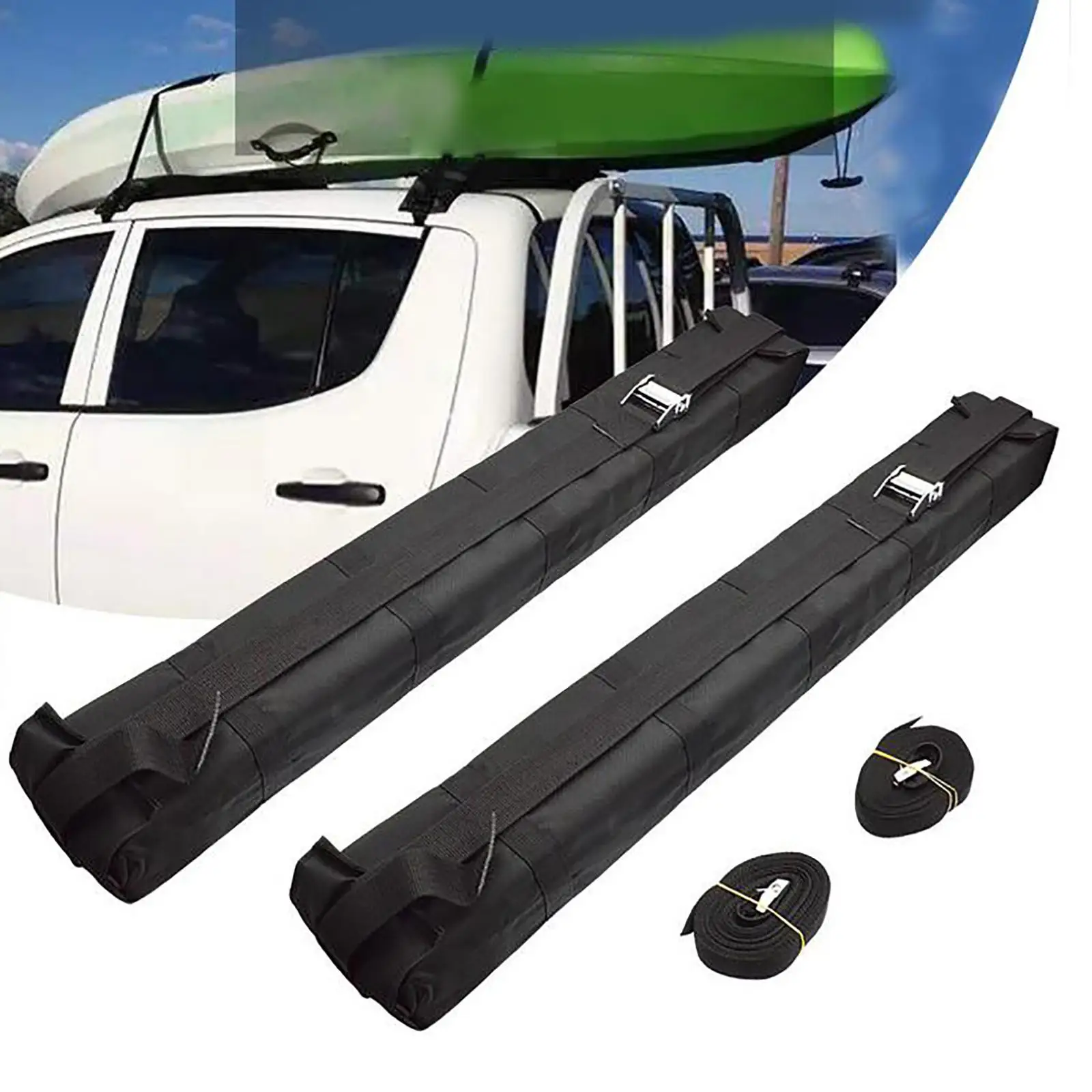 Kayak Roof Rack Pads Universal Car Roof Rack Soft Premium Surf Roof Rack Bar for Surfboard Paddleboard