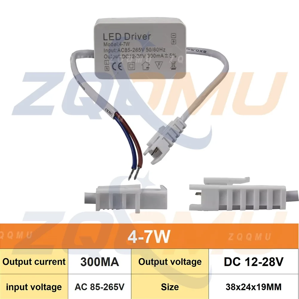 LED Driver AC 85-265V 1-3W 3-5W 4-7W 8-12W 12-18W 18-25W 25-36W 36W LED Transformer Power Supply Constant Current for Ceiling