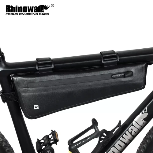 Rhinowalk-bolsa triangular para bicicleta, bolsa para tubo frontal para cuadro de bicicleta, bolsa impermeable para ciclismo, alforja para batería, bolsa de embalaje, accesorios