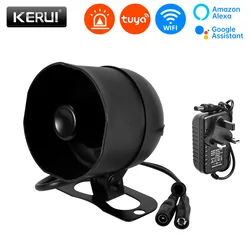 KERUI 120db WiFi Loudly Speaker Alarm System Burglar Tuya Smart Siren Home Security with Door Window Sensor Motion for House