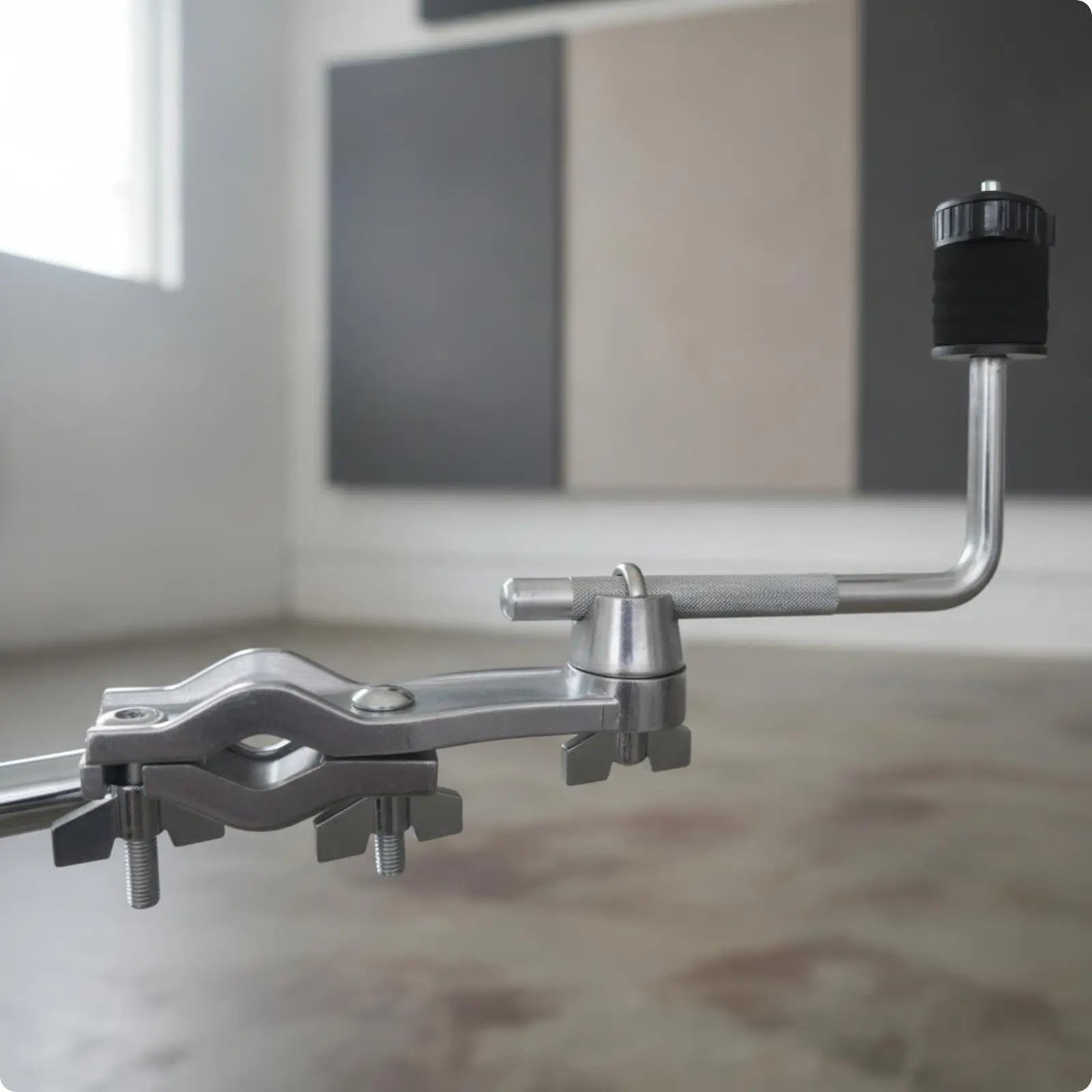 Sturdy Cymbal Extension Clamp for Drum Rack Metal Percussion Mount with Rotating Joint for Extra Cymbal Setup