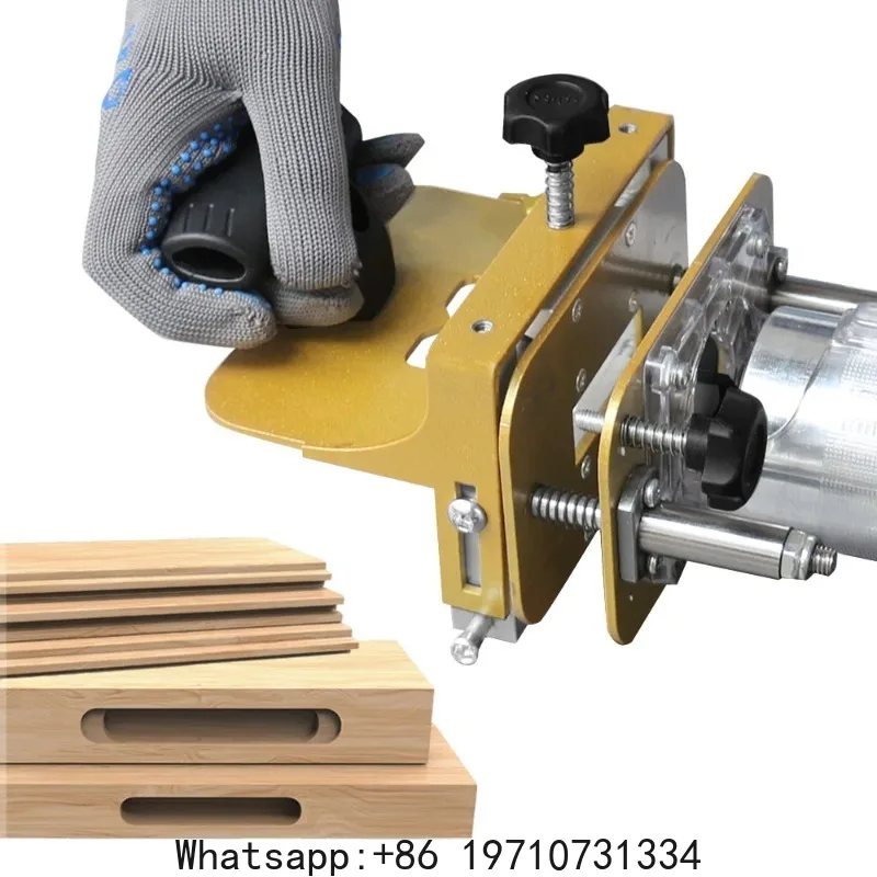 Mortising Jig for 65mm Trimming Machine 2 In 1 Slotting Bracket Invisible Fasteners Punch Locator Linear Track Woodworking Tools