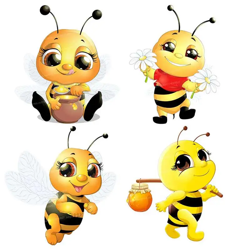 

11 Styles of Cute Bee Species Car Sticker Waterproof Vinyl Decal on Bumper Rear Window Laptop Self-adhesive Decals SH838