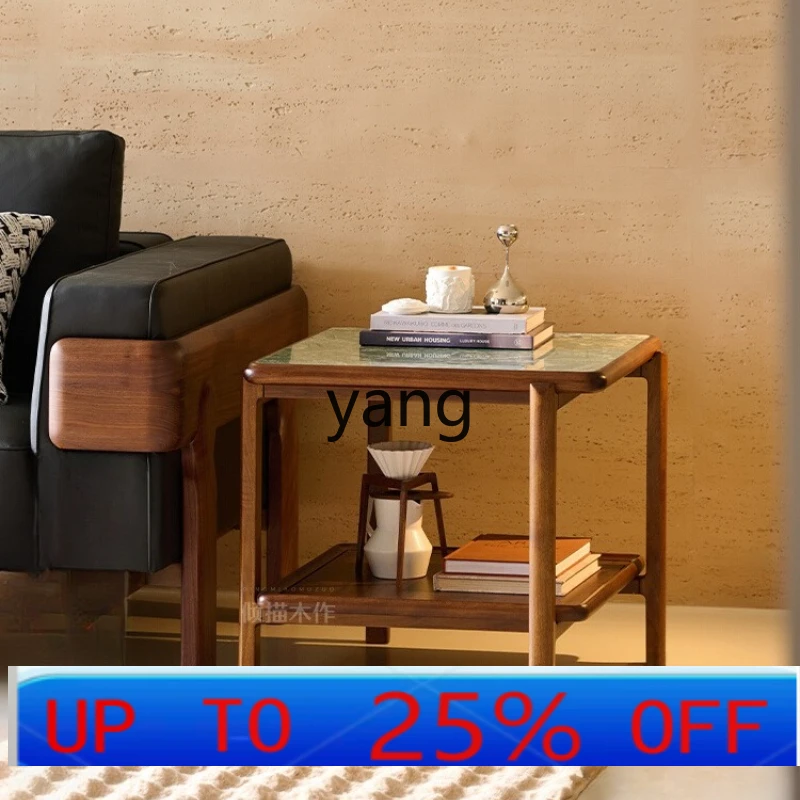 

lmm black walnut solid wood sofa edge few home balcony leisure table square corner few