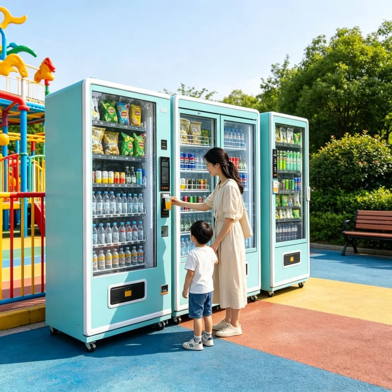 Snack Drink Combo Vending Machine 5 Shelf 40 Slot Touch Screen Digital Payment For School Office Public Place Customized
