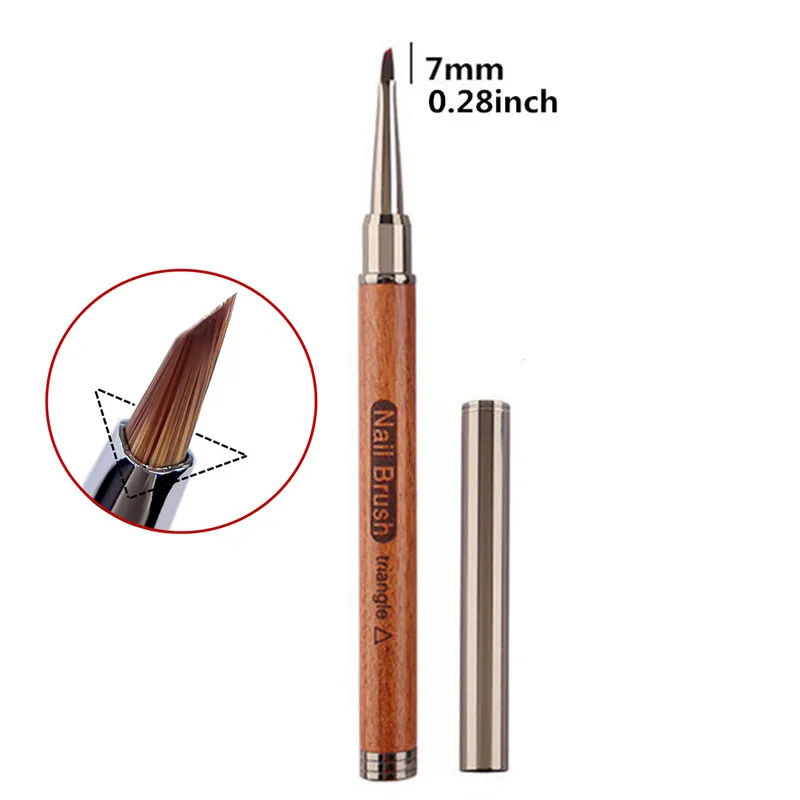 

4Style Triangular Petal Nail Brush Acrylic Nail Art Liner Brush Stripes Grid Flower Painting Drawing PenManicure Tools