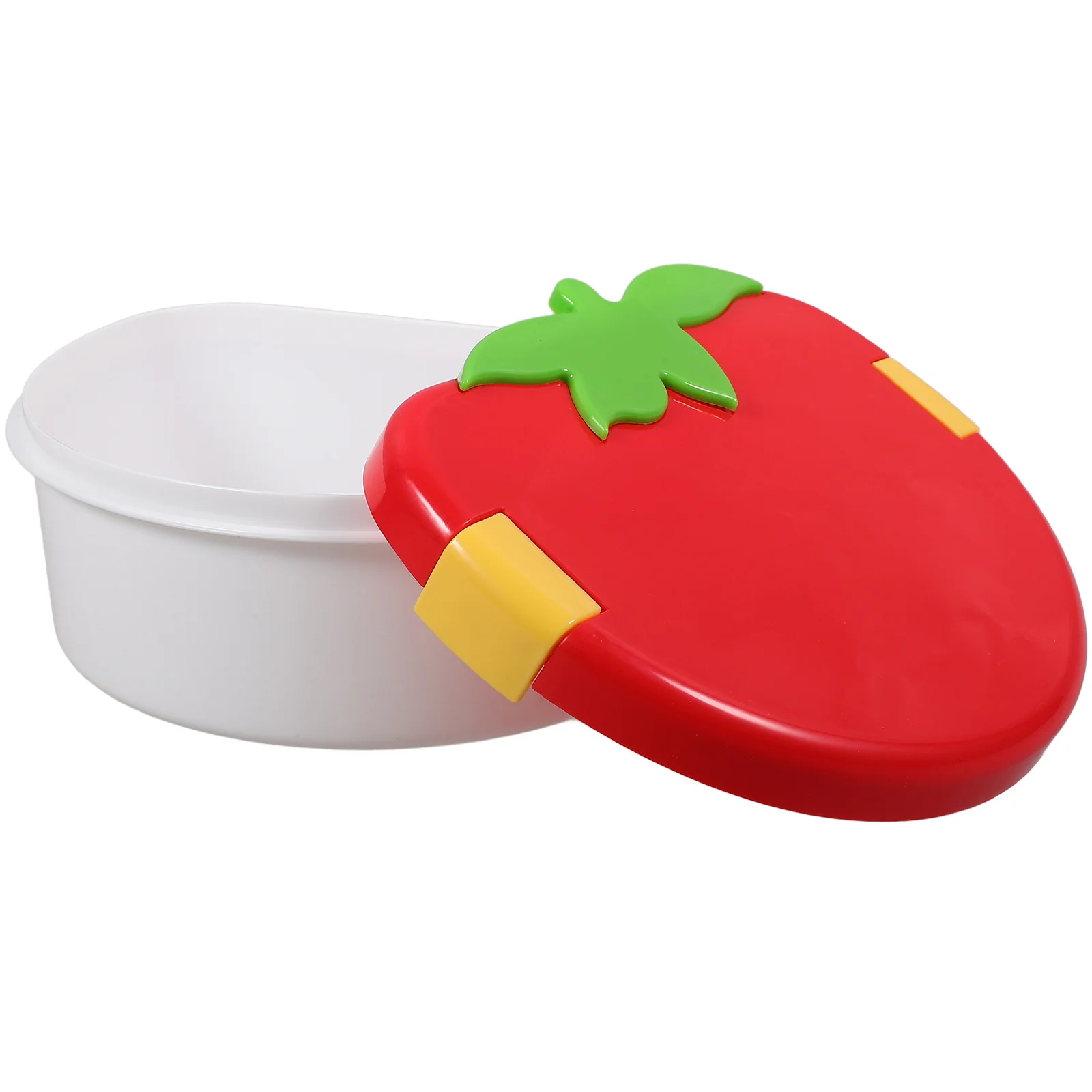 

Strawberry Shape Portable Plastic Food Box Lightweight Compact Wear-Resistant Meal Box Multi-Function Food Container Lunch