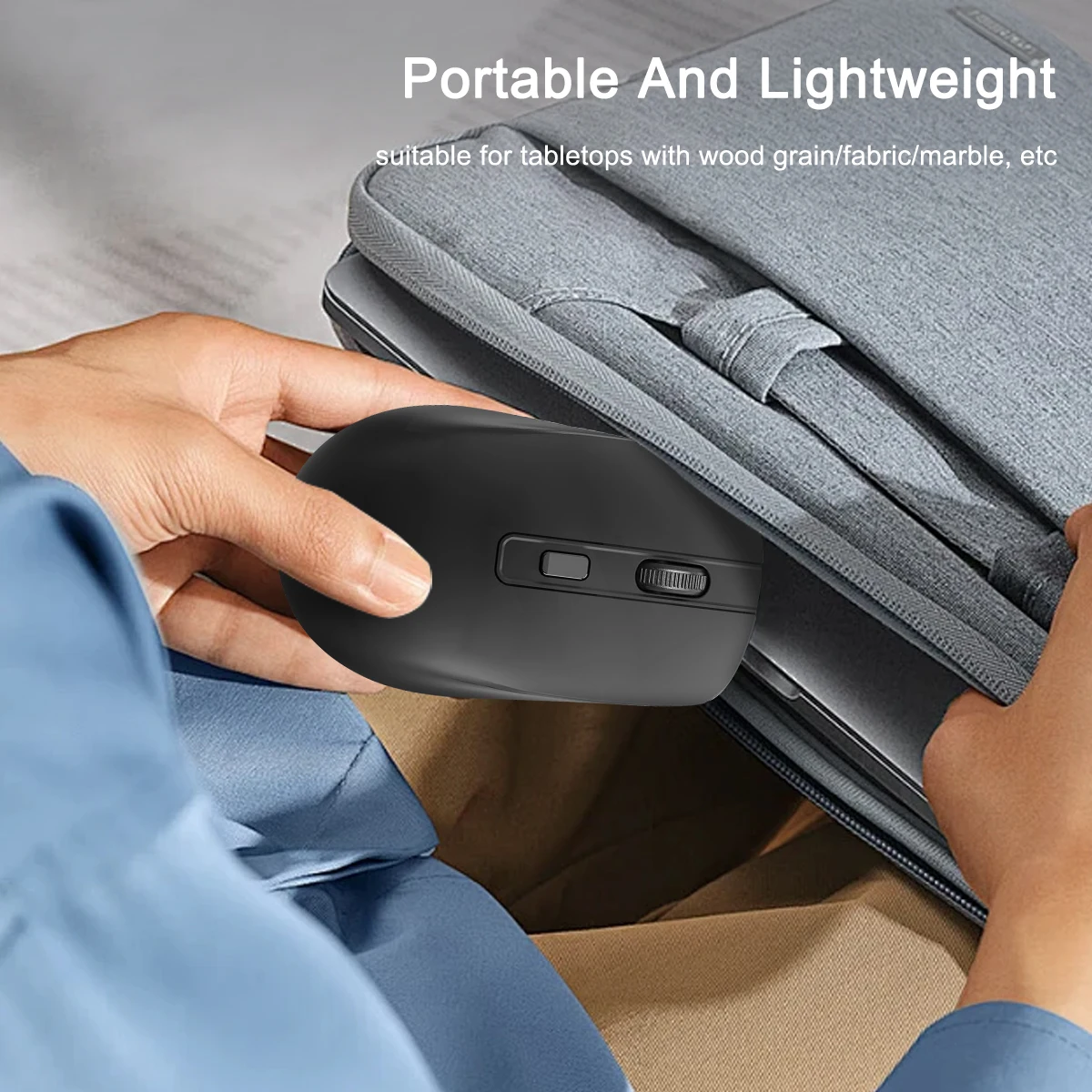 Ratón inalámbrico para MacBook iPad PC 2,4 GHz delgado portátil USB ergonómico con batería reemplazable batería de larga duración Plug & Play