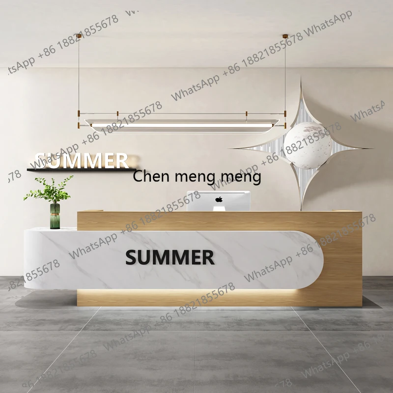 

Modern Salon Reception Desks Luxury Counter Service Industrial Reception Desks Front Welcome Recepciones Para Negocio Furniture