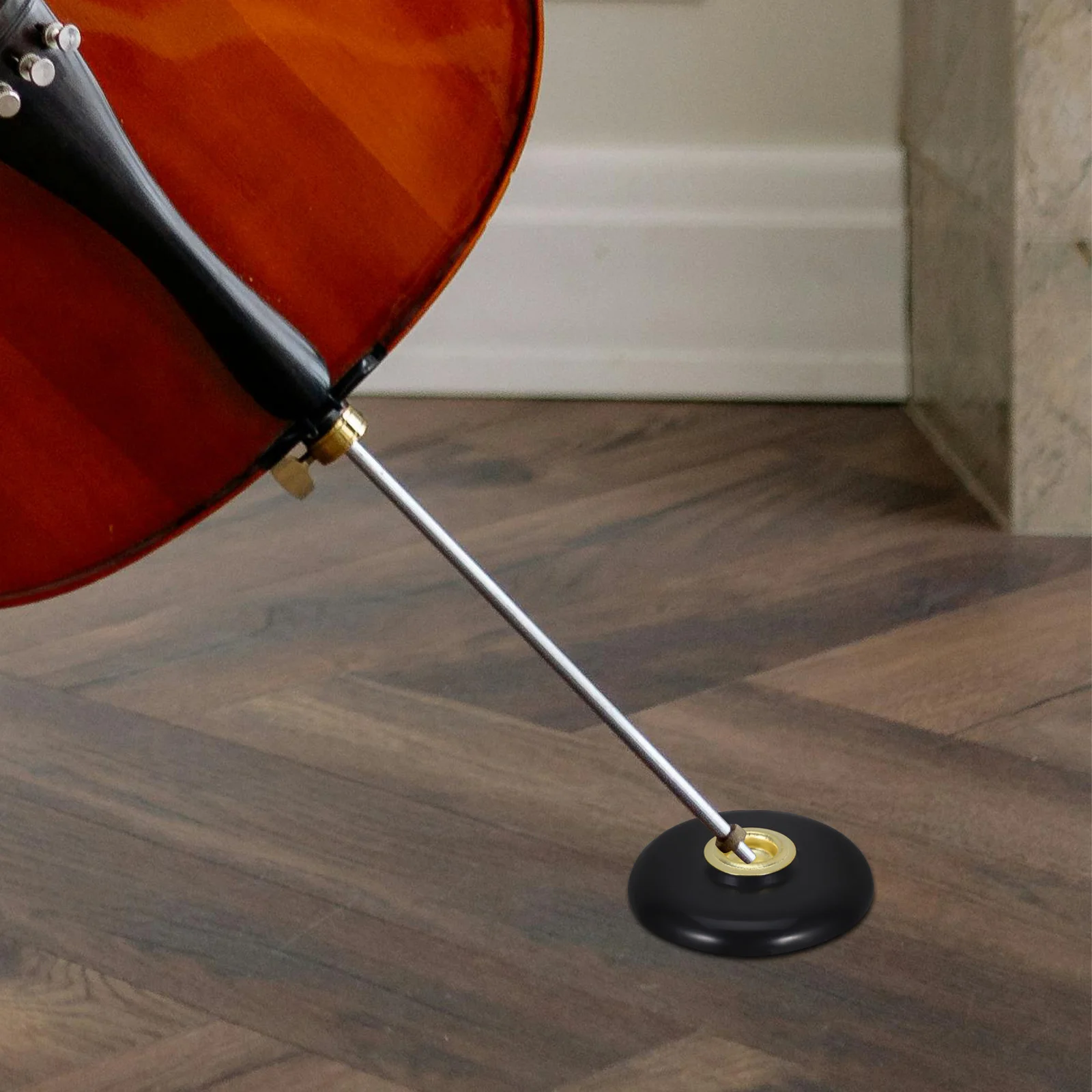

Cello End Pin Holder Black Gold Insert 9Cm Diameter Slip Resistant Stand For Wood Carpet Violoncello Anti Slip Pad