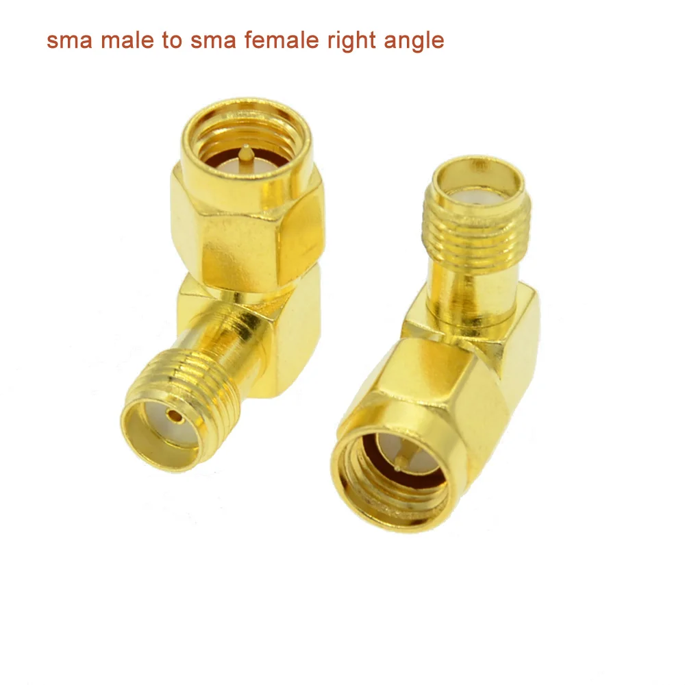 2 PCS/Lot SMA to SMA Connector 90 Degree Right Angle SMA Male to Female Adapter for WIFI Antenna / FPV RF Connector