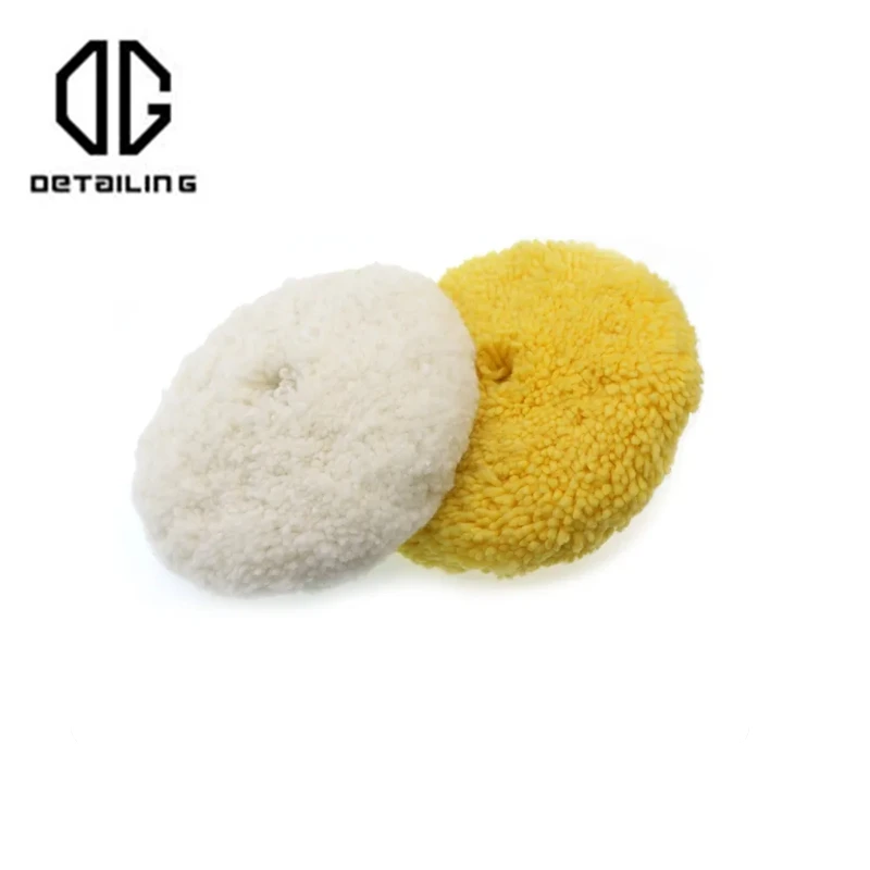 DETAILING 8 Inch 100% Wool Polishing Pad Double Side M4 Thread Extender Bolt Adapter for Polishing, Buffing & Cutting