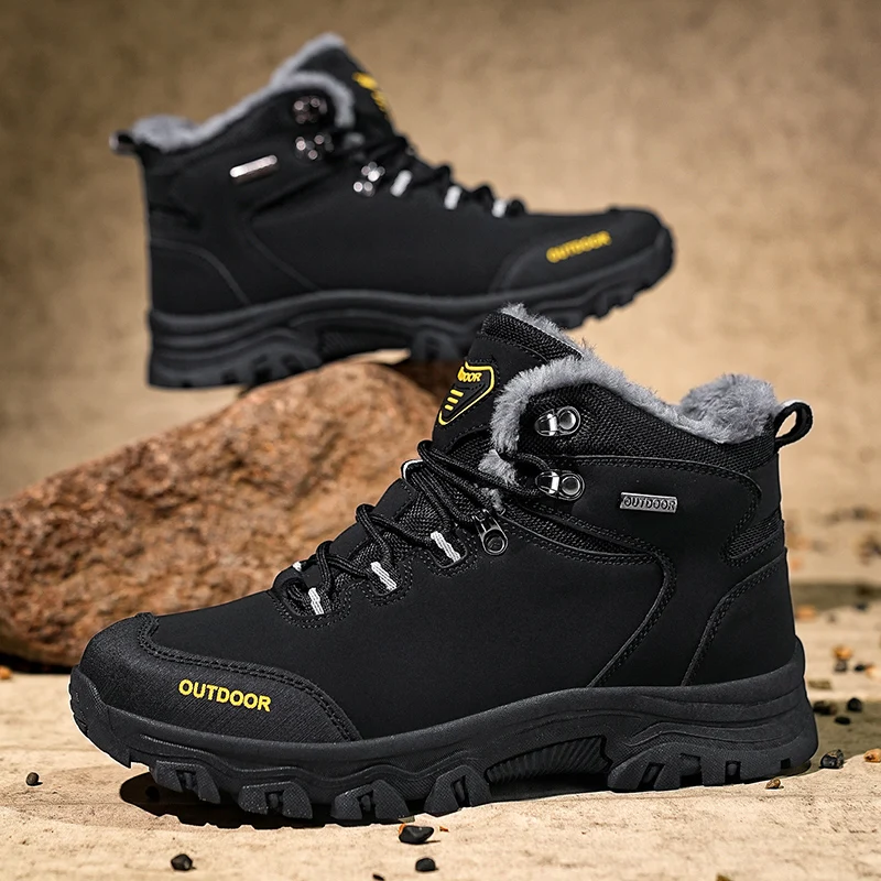 

Winter Men's Boots Cold-resistant Snow Boots Waterproof Outdoor Hiking Boots High Top Mountaineering Shoes Factory Cheaper