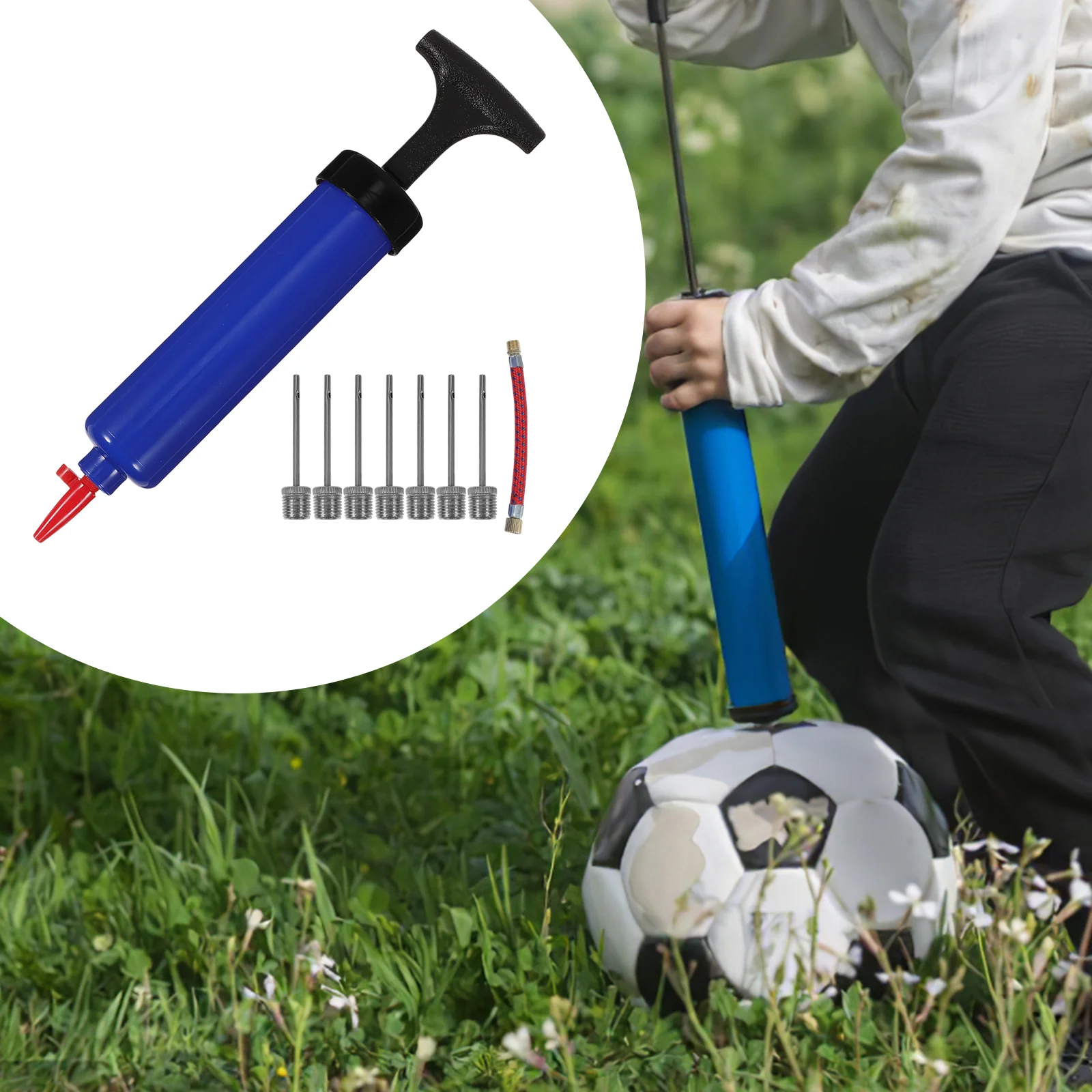 9 Pcs Basketball Pump and Needle Air for Inflatables Inflator Sports Hand Balls