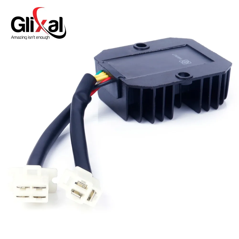 Glixal Voltage Regulator Rectifier GY6 125cc 150cc 152QMI 15QMJ Scooter Moped ATV Quad (2 PLUG, 7 WIRE)