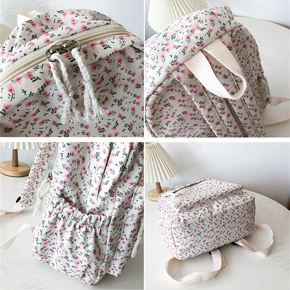 Nueva mochila escolar personalizada, mochila de ocio Floral para mujer, mochila de flores con nombre personalizado para niña, bolsa de regalos única para mujer