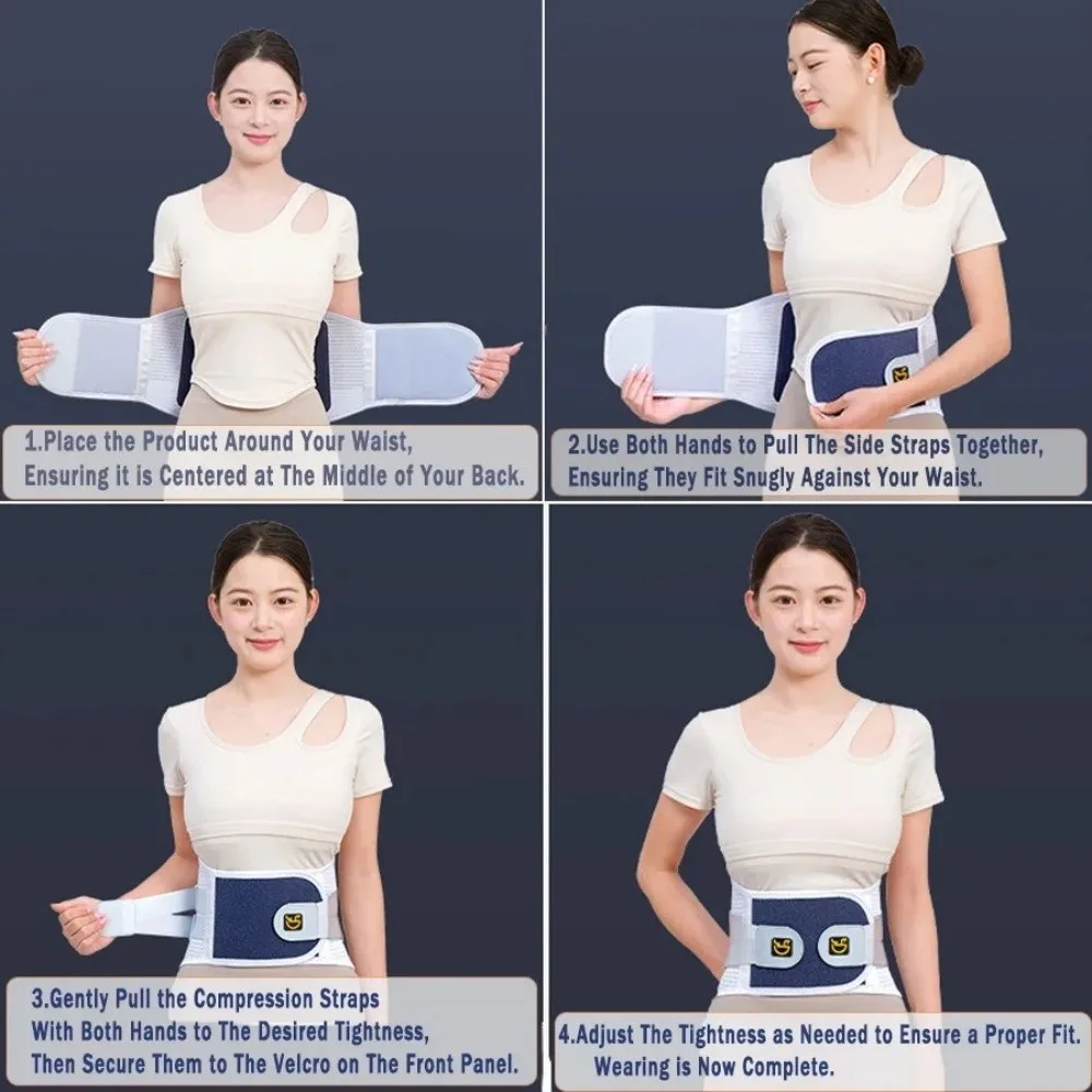 

Регулируемый бандаж для спины, поддерживающий пояс для мужчин и женщин, дышащий теплый пояс, поясничный пояс для спины, защита талии