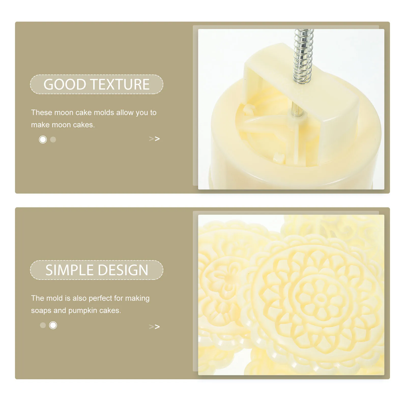 

1 set 1 Set Of Mung Bean Cake Mold Reusable Moon Cake Stamp For Pastry Chocolate Diy Baking Tool Kitchen Supplies