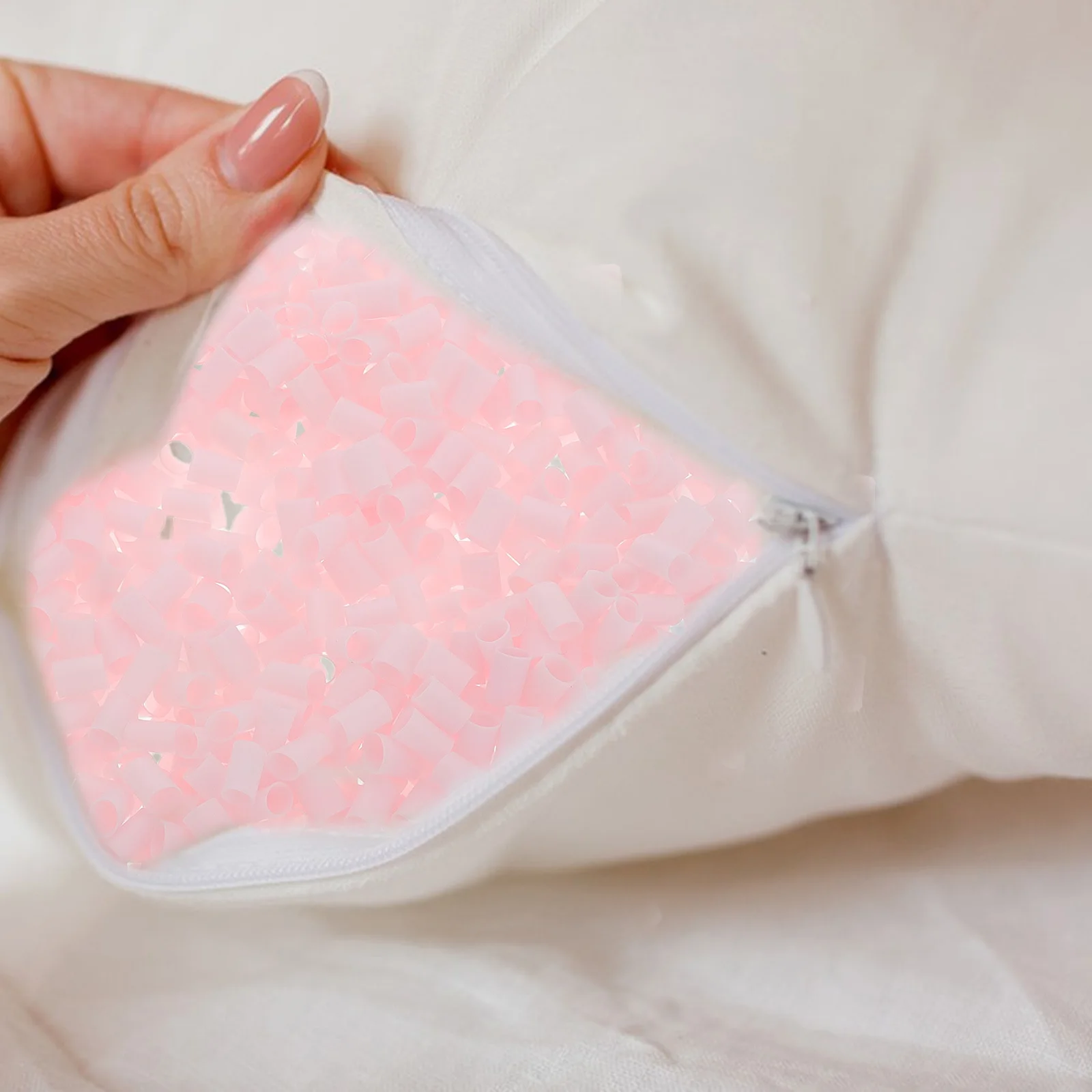 

Portable Tube Pillow Insert High Elasticity Filling Soft Comfortable Supportive Sleep Easy Wash Maintenance Bed