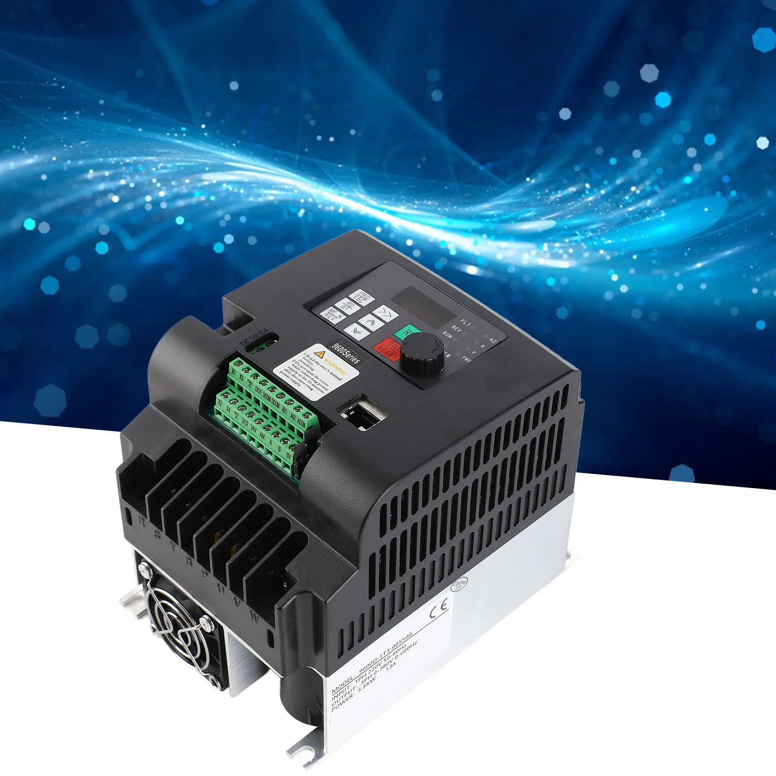 Frequency Inverter Frequency Drive Inverter ABS Motor Frequency Converter Single Phase 220V to 3 Phase 380V 5.5kw 5.5kw Inverter