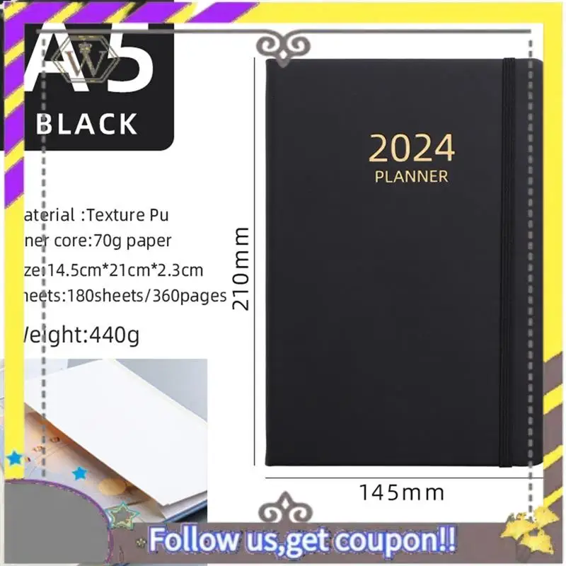 New 1 Pcs A5 English Schedule Planner Elastic Band Notebook Strap Book Notebook Blue