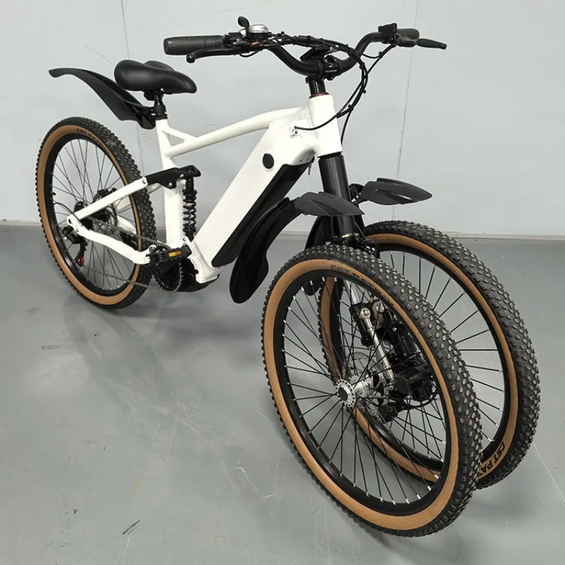 Central shock absorption 29-inch mountain electric vehicle upside down three wheels