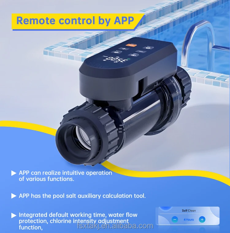 

STEPON, fully customized, ETL, CE, RoHS, FC certified, high-quality titanium plate Wifi APP remote control swimming pool salt