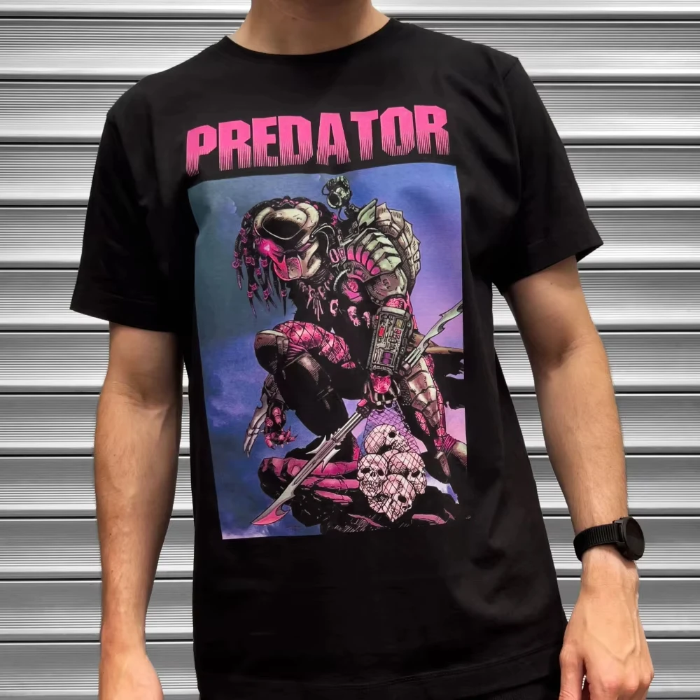 Camiseta Predator Movie Masculina e Feminina Yautja Val Verde Dutch Arnie, Camiseta de Algodão Puro para Casais, Ajuste Solto, Para Todas as Estações