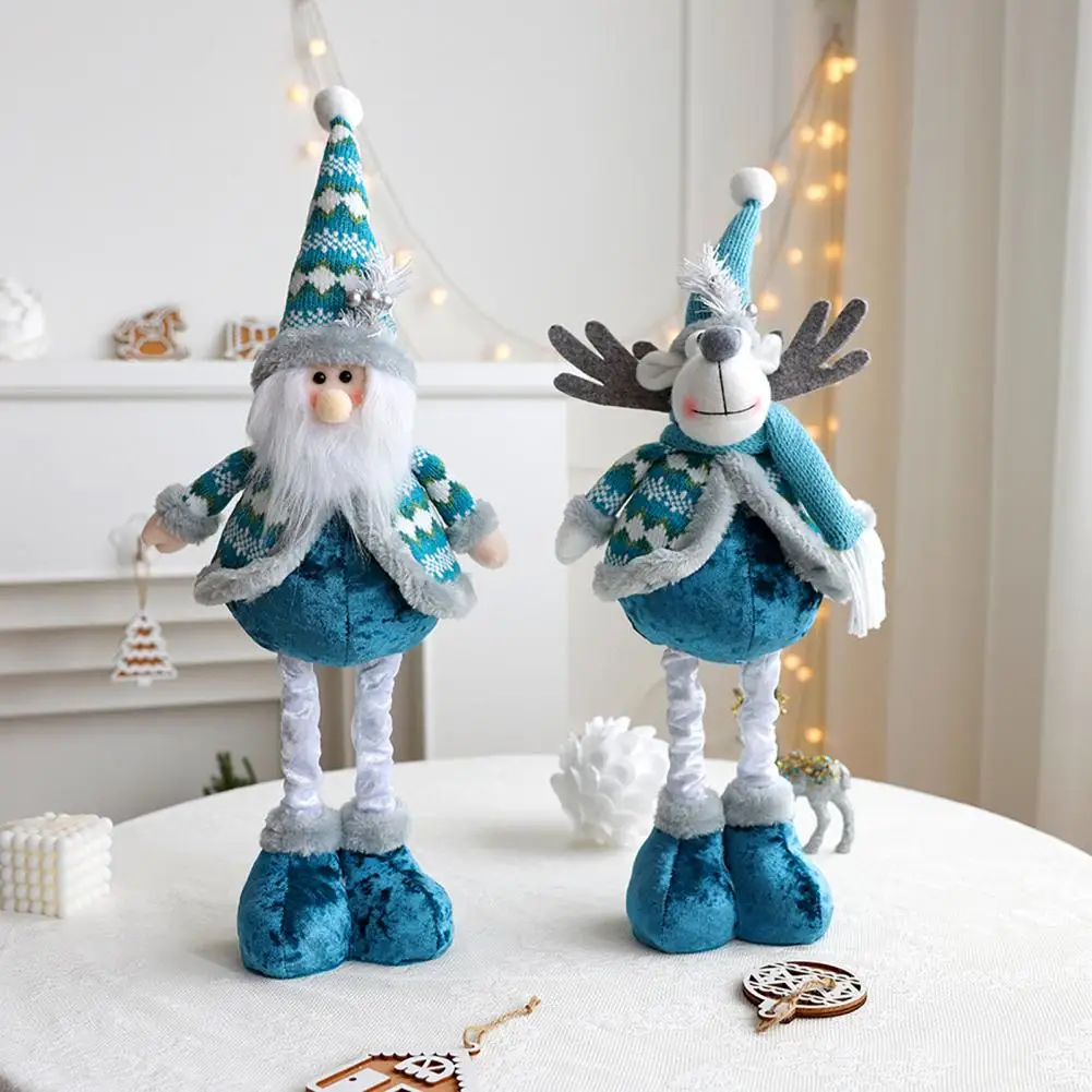 Décorations de beurre de Noël en peluche festives, père Noël, renne, bonhomme de neige, figurines pour arbre, cheminée, fenêtre, protecteur de cadeau