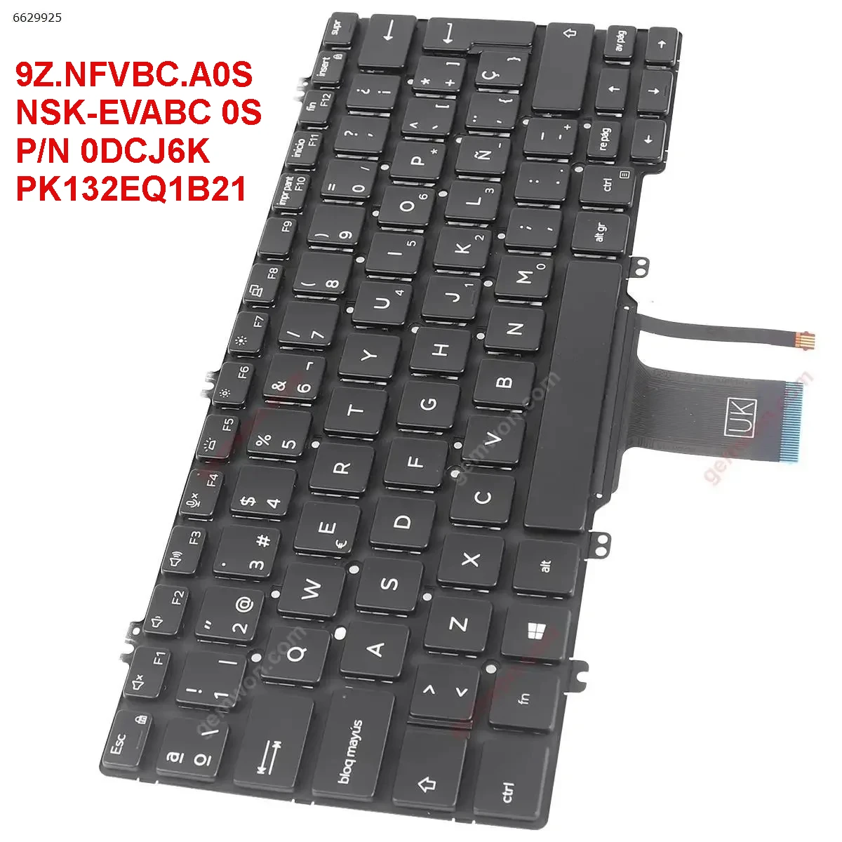 SP Laptop Keyboard for DELL Latitude 7300 5310 5300 2-in-1 Black with Backlit