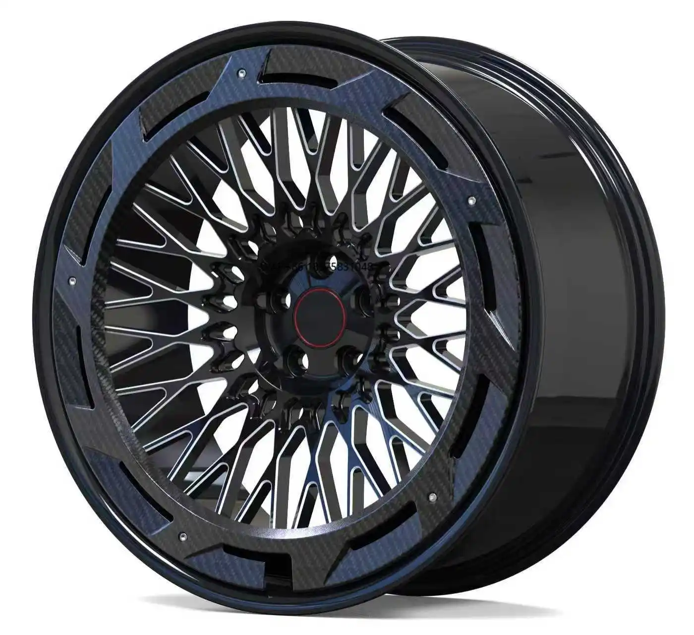 

5x130 5x120 Customized Rims Forged Aluminum Alloy Passenger Car Wheels with Carbon Fiber Decorative Rings for and