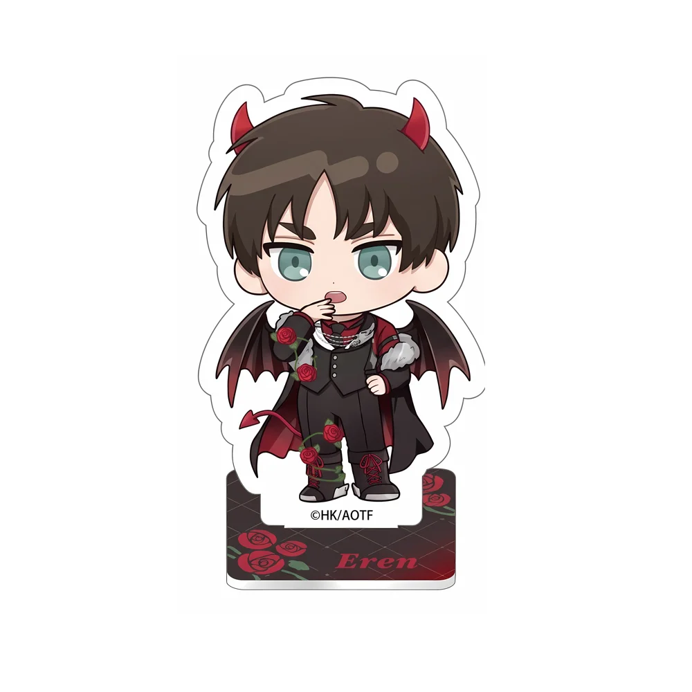 Attack On Titan Devil Chibi Ver10 CM Double Sided Acrylic Stand Keychain 2026 New Anime Stand Eren Levi Erwin Hange Fans Gift